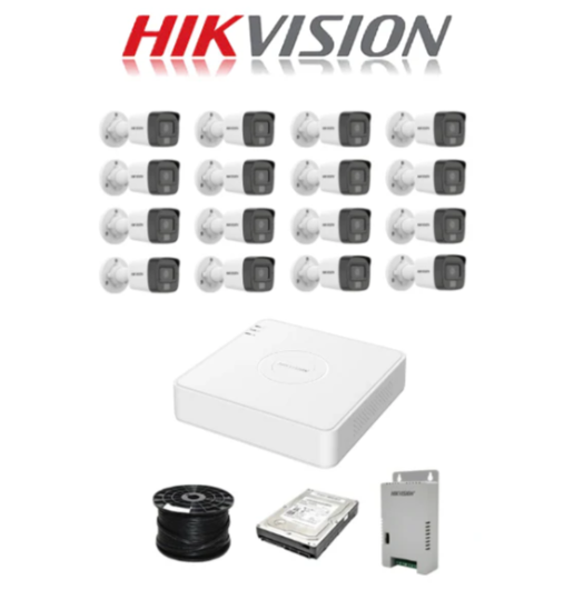 Hikvision Smart Hybrid Light 16 Channel System with 2MP **AUDIO** Cameras