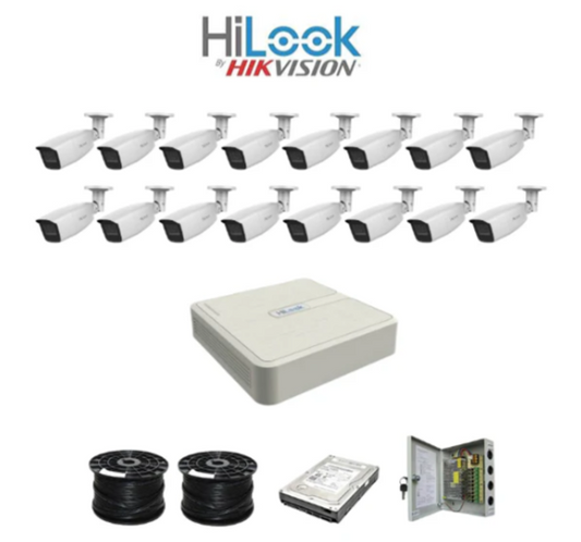 HiLook by HikVision 16 Ch Turbo HD Kit - DVR - 16 x Vari Focul HD1080P Camera - 40M Night vision - 1TB HD - 200m Cable