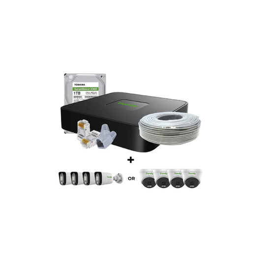 Tiandy IP AK Series 4 Channel Kit with 2Year Limited Warranty