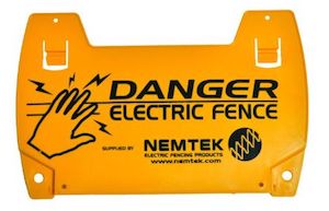 Warning Sign Electric Fence Large