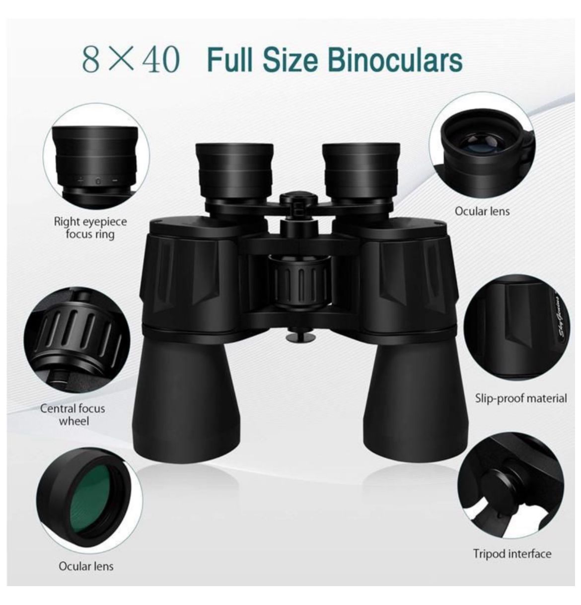 Mix Box 8x40 Hunting Binoculars with 125m/1000m Field of View