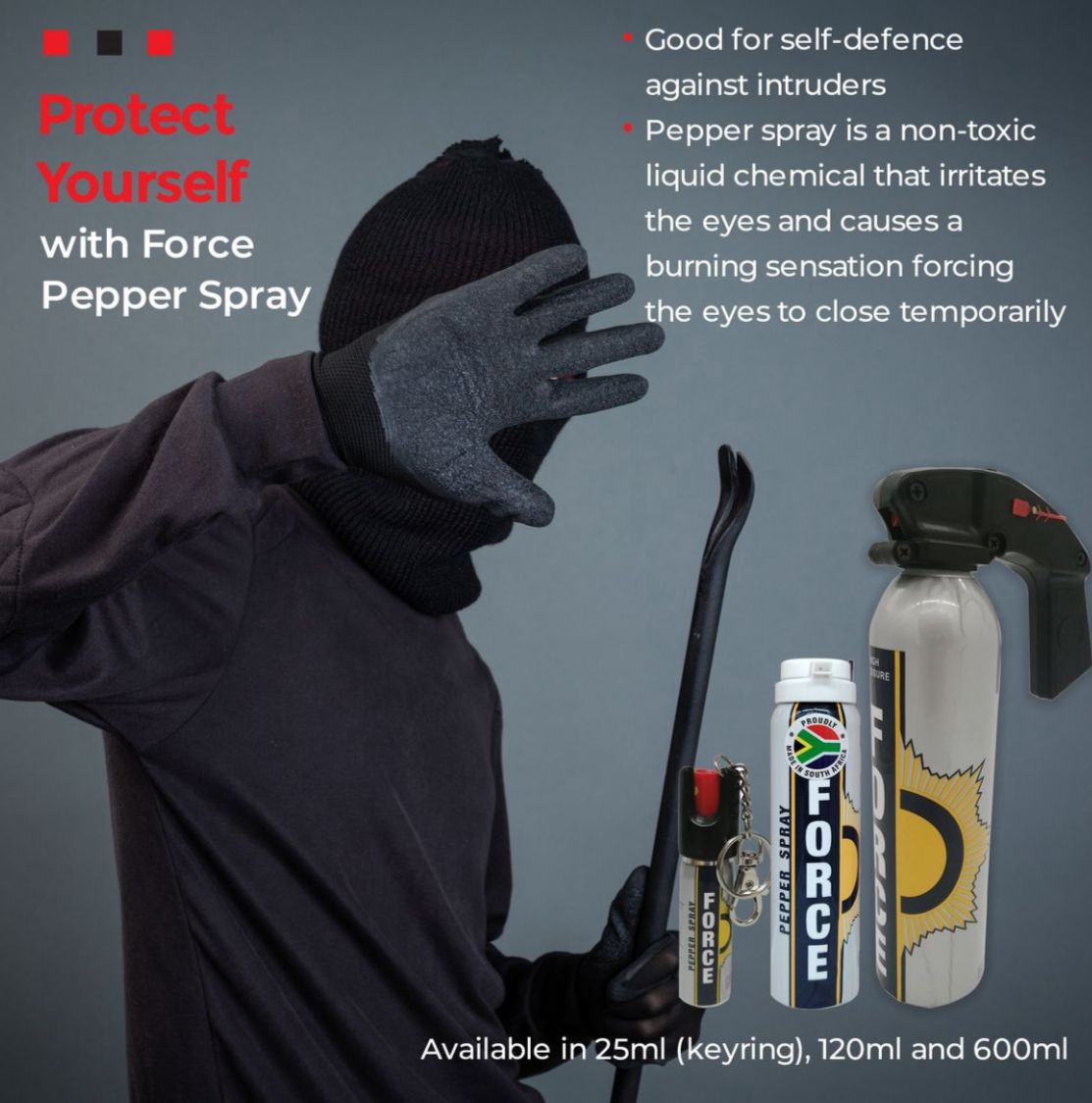 Dual Pack 120ml Pepper Spray for Self-Defense