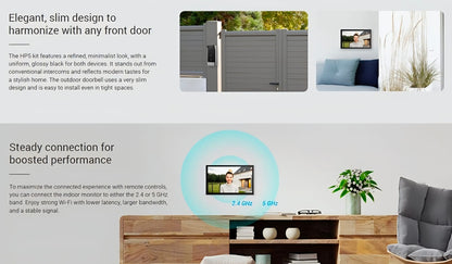 EZVIZ HP5 2MP Smart Home Video Doorphone Remote Door/Gate Unlock system