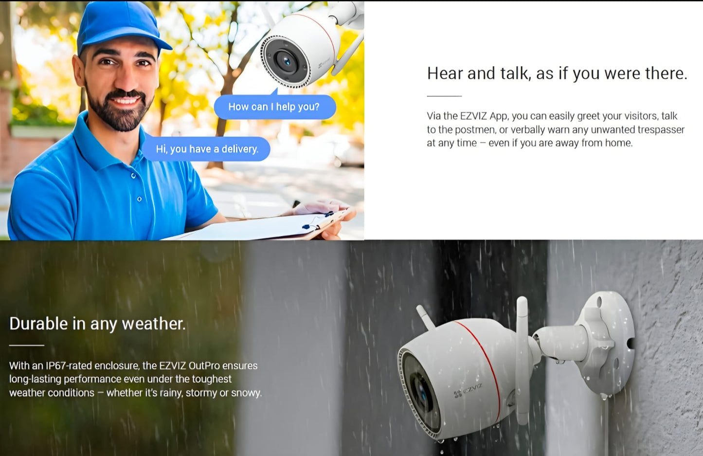 EZVIZ OutPro 2K - Outdoor Colour Night Vision WiFi Security Camera