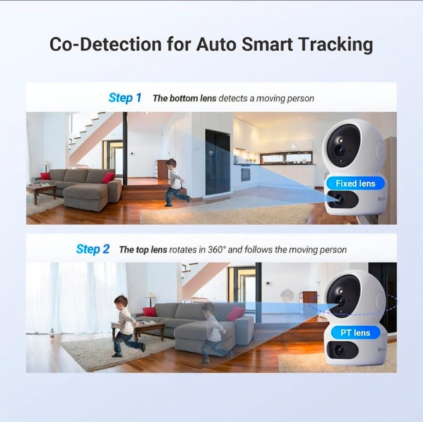 EZVIZ H7C Dual 2K+ Patrol Mode Pan/Tilt WiFi Indoor Camera