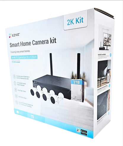 EZVIZ Smart Home 8ch NVR/ 4 Camera 2K Kit with 1TB HDD