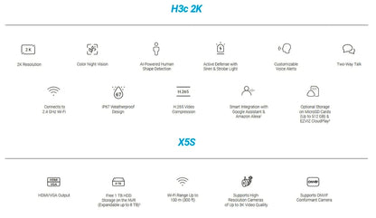 EZVIZ Smart Home 8ch NVR/ 4 Camera 2K Kit with 1TB HDD