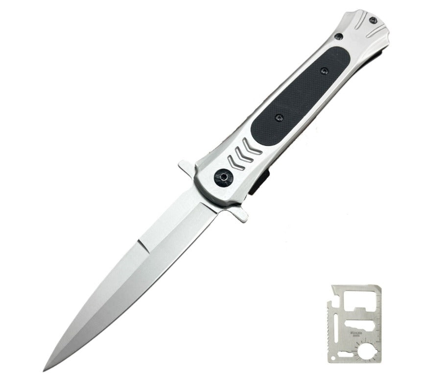 Self-Defense EDC Folding Pocket Knife & Camping Multi-Tool Card Combo