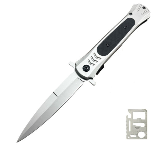 Self-Defense EDC Folding Pocket Knife & Camping Multi-Tool Card Combo