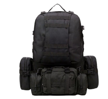 Tactical Backpack With 3 Molle Bags 55L
