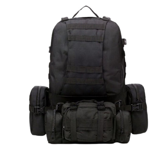 Tactical Backpack With 3 Molle Bags 55L