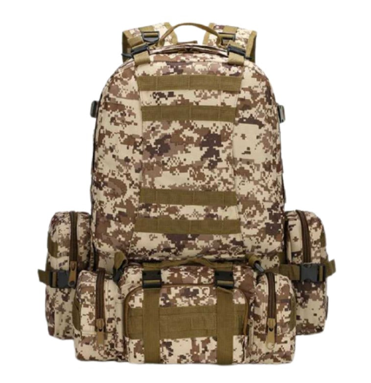 Tactical Backpack With 3 Molle Bags 55L