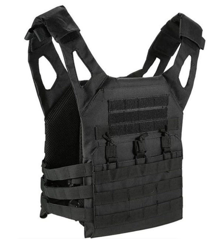 PLA Bulletproof Tactical Vest Ballistic Plate Pouches Black