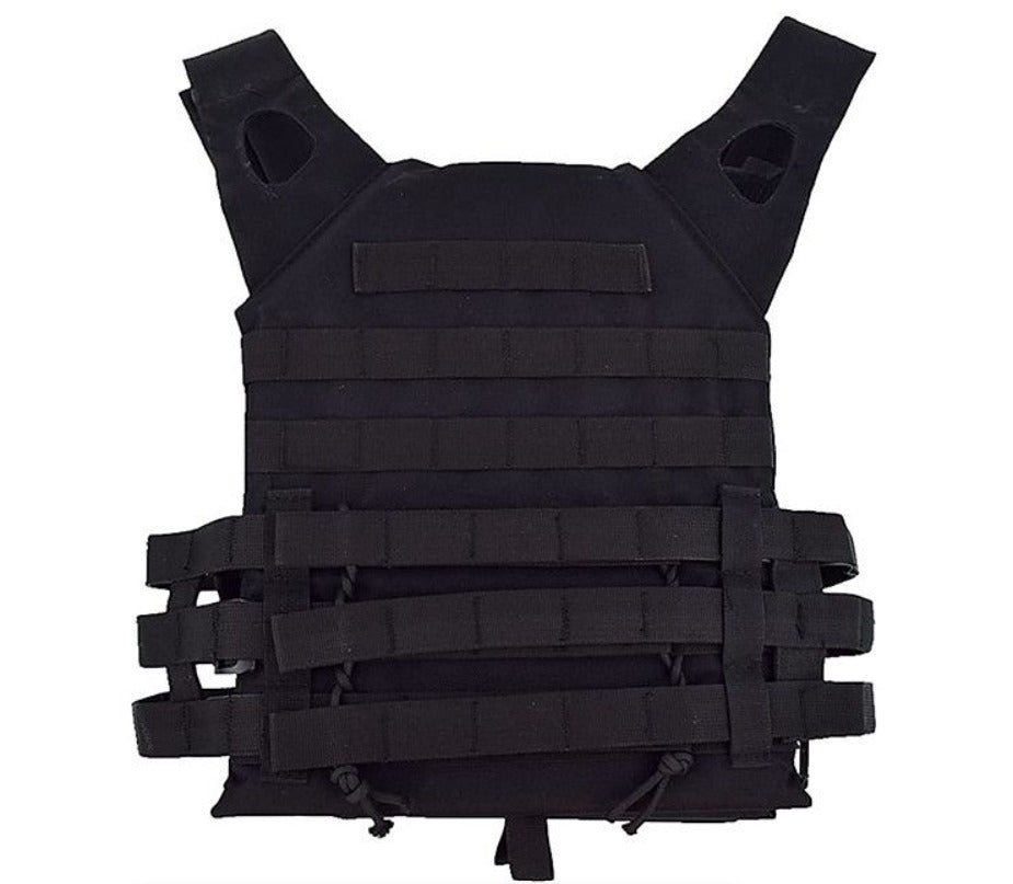 PLA Bulletproof Tactical Vest Ballistic Plate Pouches Black