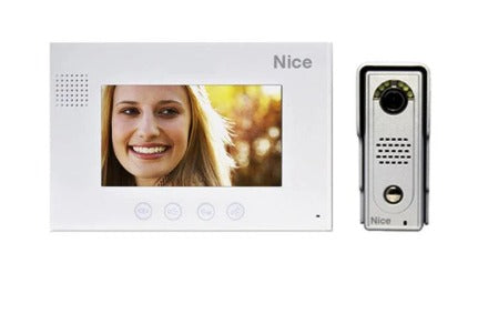 NICE 7" Colour Video Intercom Kit incl Die Cast Aluminium Gate Station