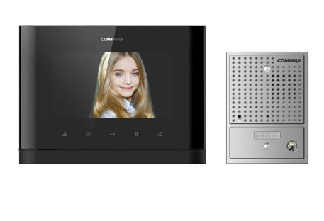 Commax 7" Expandable Console Vid Intercom Kit w/ Pinhole Gate Station