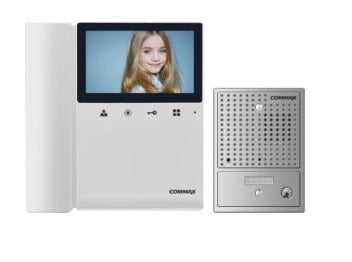 Commax 4.3" Expandable Col Video Intercom Kit with Pinhole Gate Station