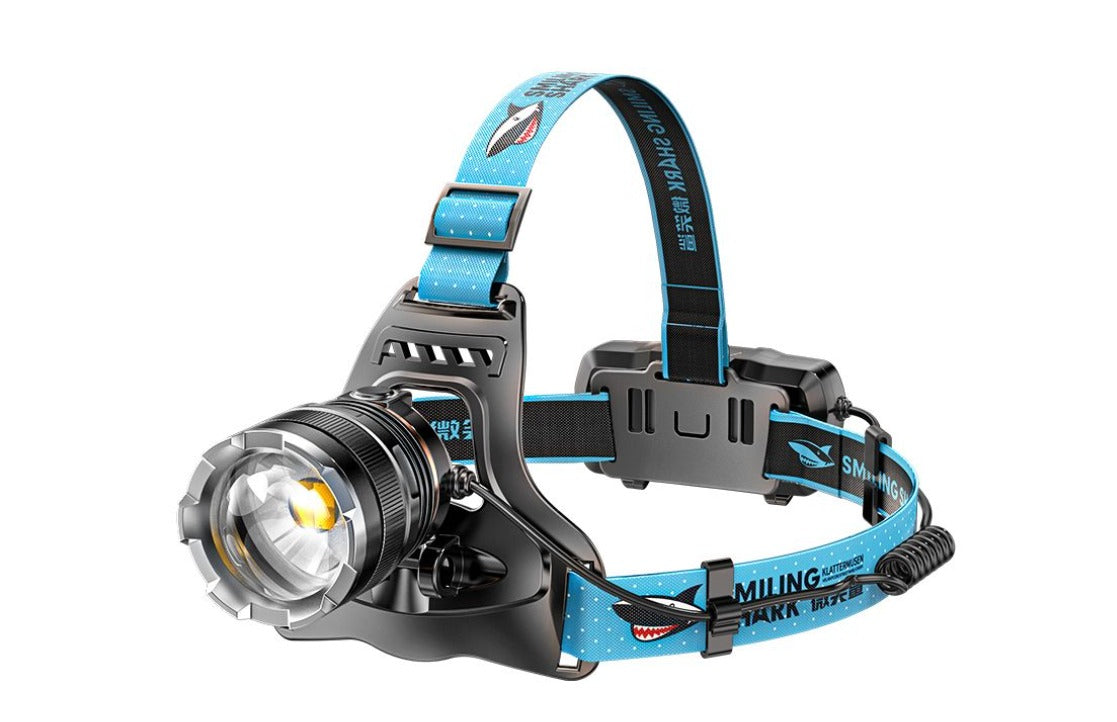 Smiling Shark 6000 LMS LED Headlamp Torch USB Rechargeable Headlight
