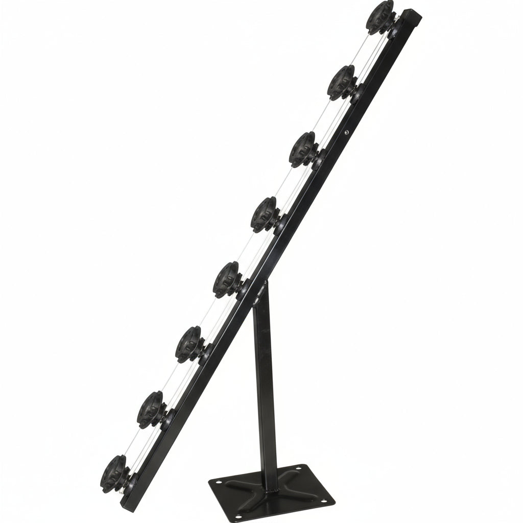 Nemtek Fence Pole - 8Line TPole Black with Shield Insulator