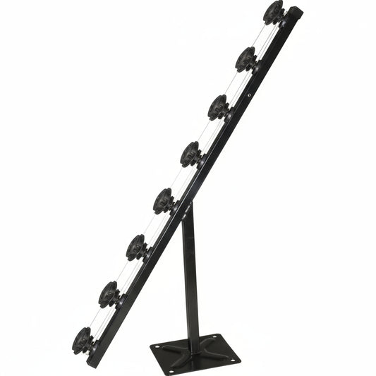 Nemtek Fence Pole - 8Line TPole Black with Shield Insulator