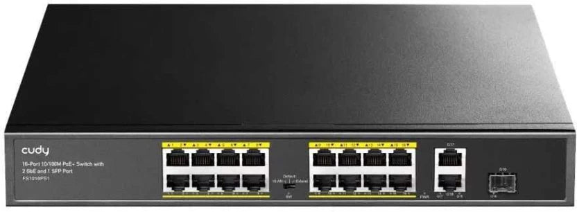 16 Port PoE Switch 200W 2GB Uplink(FS1018PS1)