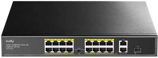 16 Port PoE Switch 200W 2GB Uplink(FS1018PS1)