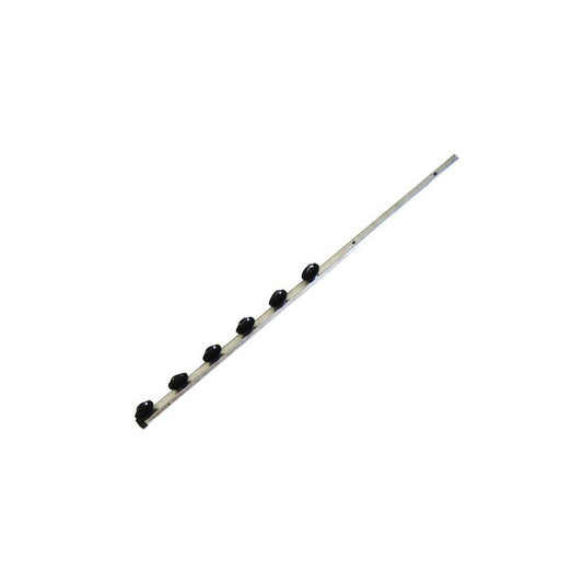 Nemtek Fence Pole - 6Line Square Tube Jurassic Galvanized Straight Powder Coat