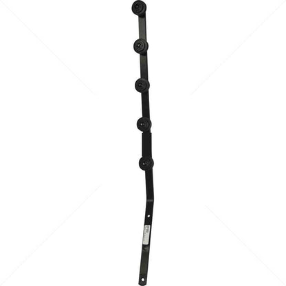 Fence Pole 5Line Flat Bar Black