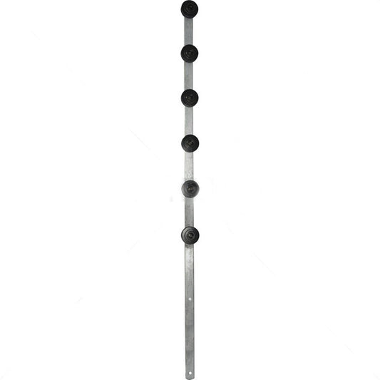 Nemtek Fence Pole - 6Line Flat Bar Galvanised Straight BB