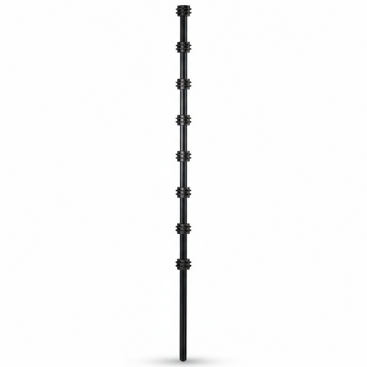 Nemtek Fence Pole - 8Line Round Bar Black