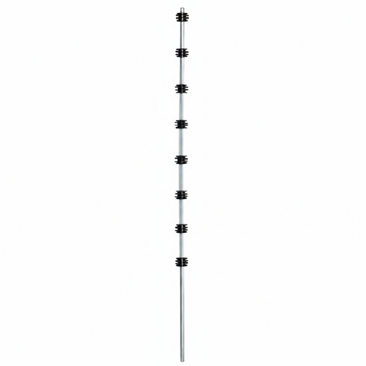 Nemtek Fence Pole - 8Line Round Bar Galvanised PC BB