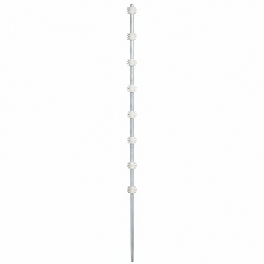 Nemtek Fence Pole - 8Line Round Bar Galvanised PC WB
