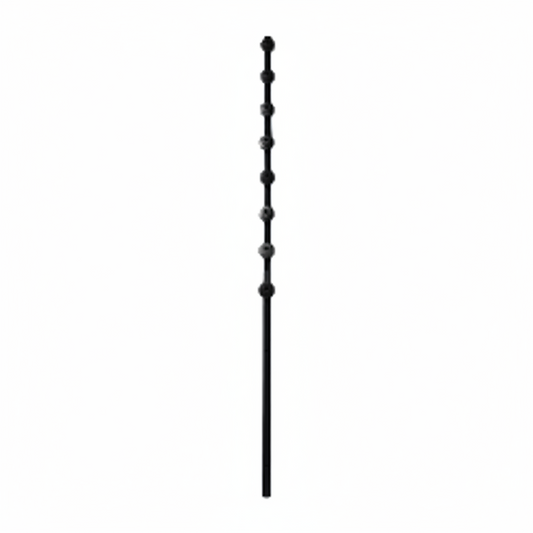 Nemtek Fence Pole - 8Line Square Tube Straight Black