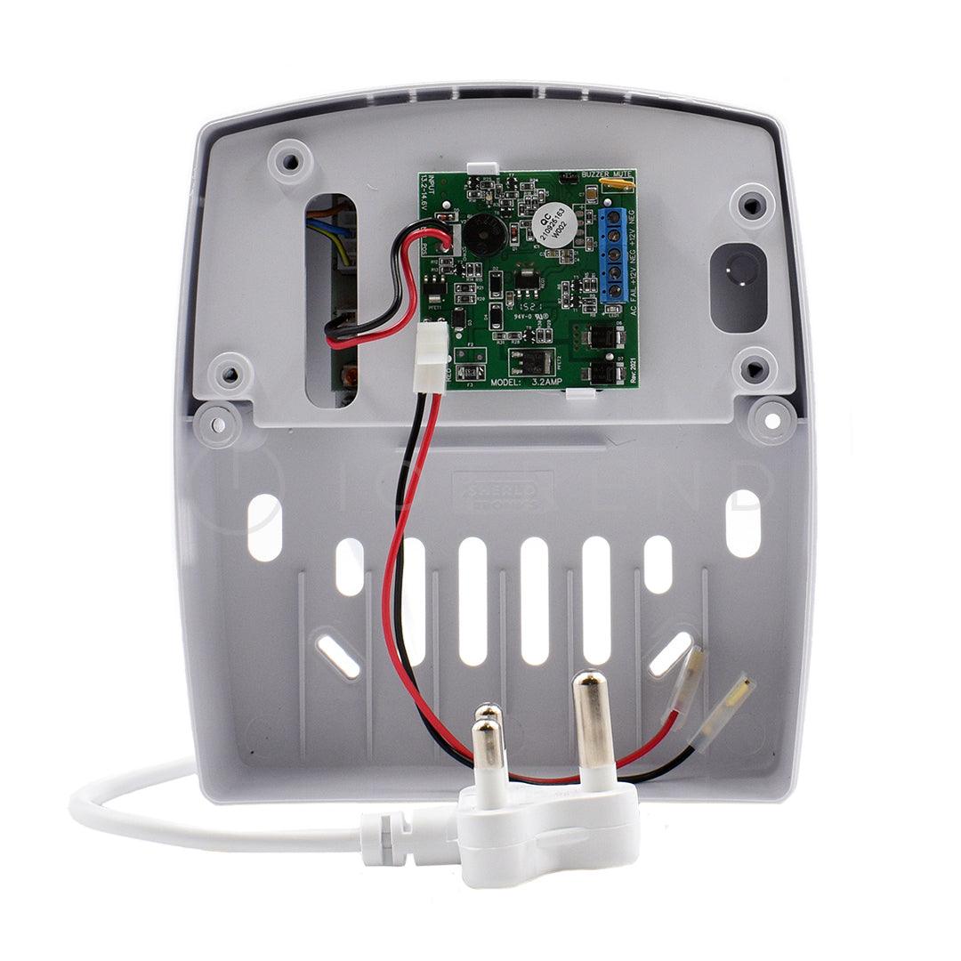 SHERLO 3.2AMP BATTERY BACKUP POWER SUPPLY 220VAC/12VDC; SMPS; LOW VOLTAGE CUT-OUT; OVER CURRENT PROTECTION; FOR 7AH & 17AH BATTERY