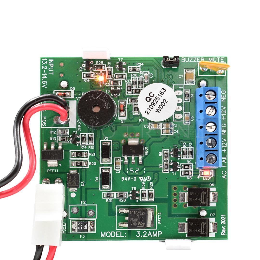 SHERLO 3.2AMP BATTERY BACKUP POWER SUPPLY 220VAC/12VDC; SMPS; LOW VOLTAGE CUT-OUT; OVER CURRENT PROTECTION; FOR 7AH & 17AH BATTERY